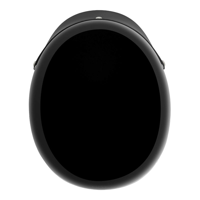 VCAN Unisex-Adult Size Cruiser Solid Gloss Black Half Face Motorcycle Helmet (Small) - Image 5